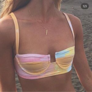 Boys and arrows watercolor bikini top